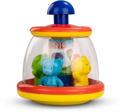 baybee Teddy Go-Round Push n Spin Toys for Kids with Rattle Sound Toy & 360 Rotation