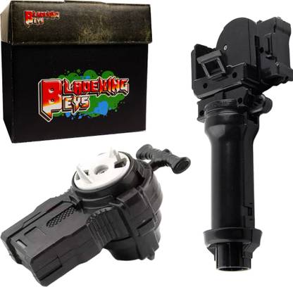 BLADEKING BEYS Beyblade Metal fusion string Launcher for both Left and right beyblades(Black)