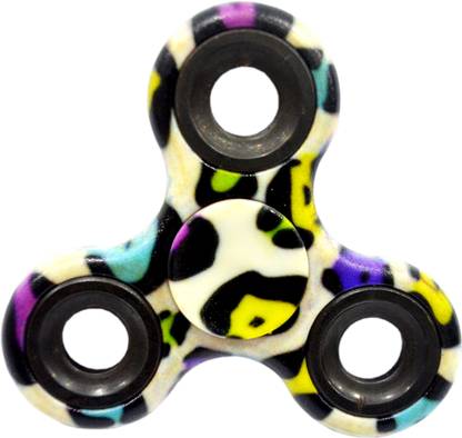 PREMSONS Four Bearing Water Transfer Printed Fidget Spinner Blue