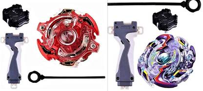 EpicTurners Beyblades Purple and Red Metal Gyro Burst Beyblade Launcher Chains (Pack of 2)