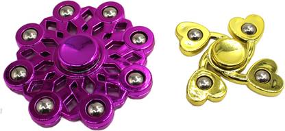 neoinsta shopping 2pc combo metal fidget spinners 8 sided pink and 4 sided yellow toy Design-1