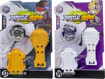AZAD57 Beyblade Dark Doomscizor D2 B-42 and Wild Wyvron W2 B-41 Starter Spinning Top