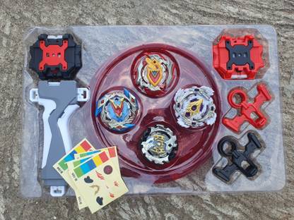 BLADEKING BEYS Beyblades combo pack 1 stadium + 4 beyblades + 2 ripcord launcher