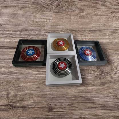 navysny Hand spinner toy metal spiinner for kids boys and girls in red ,multicolour