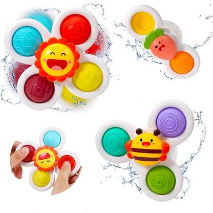 toyden Suction Cup Spinner Toy for Baby Simple Dimple Fidget Toy with Stackable Cup Toy
