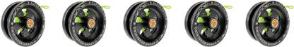 Shivsoft Plastic Figid High Speed Yoyo with Bearing (Black)Pack of 5