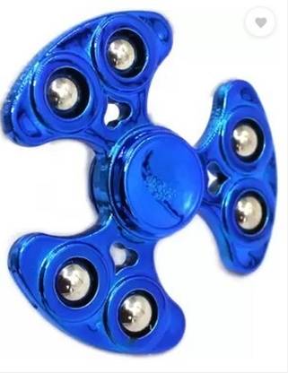 AKTOON TOYS 6 POINT Six Sided Spoke Red Metal Fidget Spinner (multcolor)