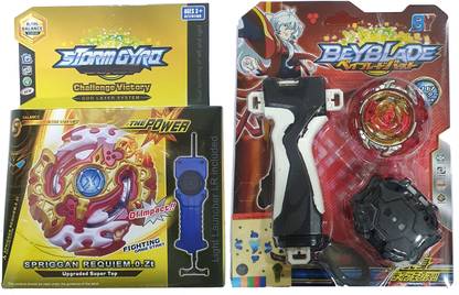 AZAD57 Beyblade Series Spriggan Requiem B-100 and Revive Phoenix B-117 Spinning Top