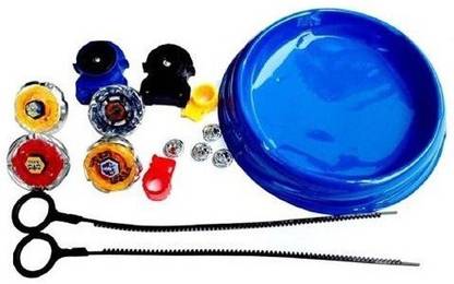 Authfort 4 Pcs Tornado Beyblade power Blade With Stadium For Kids-Multicolor (Multicolor)