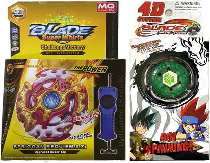 AZAD57 Beyblade Series Spriggan Requiem B-100 and Metal Masters Fury Leone Combo
