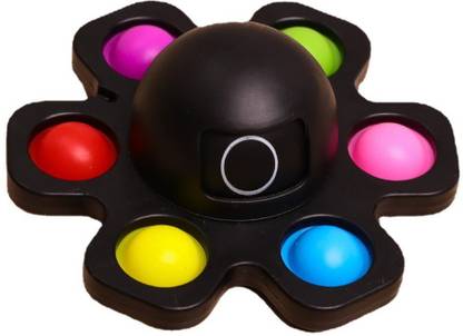 KARBD Octopus Fidget Spinner 6 Sided Push Pop It Rotating Head Gyro Squider UFO Design