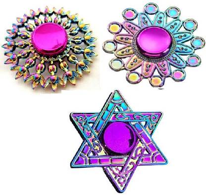 Bestie Toys Rainbow Fidget Long Time Rotation Hand Spinner(3 combo set)