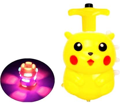 TRU TOYS Colorful Rotating Spinning Top Gyro Spinner Toy with Light Music, 1 Pack Pikachu
