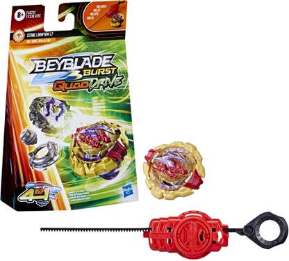 BEYBLADE Burst QuadDrive Stone Linwyrm L7 Spinning Top Starter Pack with Launcher