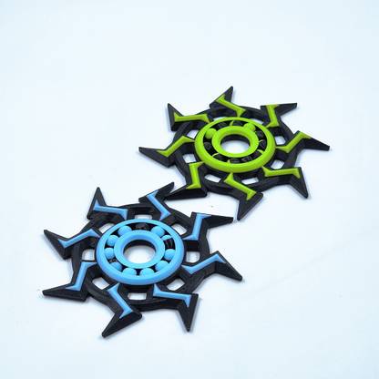 CUBIX3D Lightning Fidget Spinner Combo Pack (Blue & Green) – Set of 2, Smooth Spin