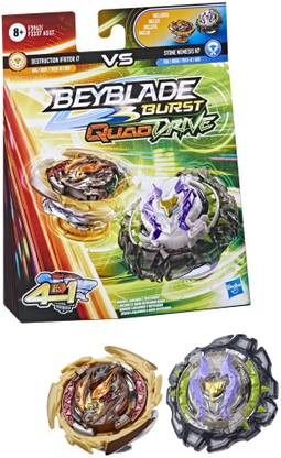 BEYBLADE Burst QuadDrive Destruction Ifritor I7 & Stone Nemesis N7 Spinning Top Dual Pack