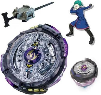 Bestie Toys MangaSpinning Top with Launcher Type Attack Spintoy(B-102 Booster Twin Nemeesis)