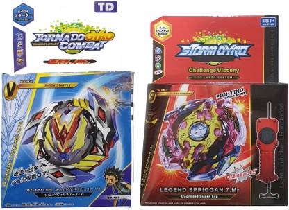 AZAD57 Beyblade Bust Winning Valtryek B-104 and Legend Spryzen B-86 Starter Combo