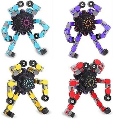 Rotate Gyro DIY Deformation Chain Robot Fidget Spinner ADHD ADD Stress Relief Toys