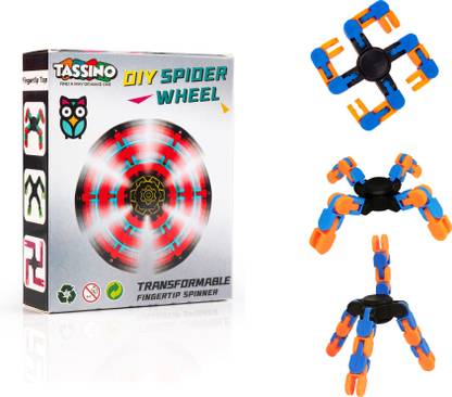 Tassino Fidget Toys for Kid Fingertip Spinning Toys DIY Links Wacky Tracks Stress Relief