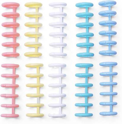 HICOBER 10 Pcs Binding Combs, 6 Rings Hole Binding Spines Manual Ring Binder