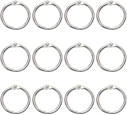 FRKB 25mm Binder Ring, Card Ring, Index Cards Notebook Rings Stainless Steel 12 Pcs Manual Ring Binder