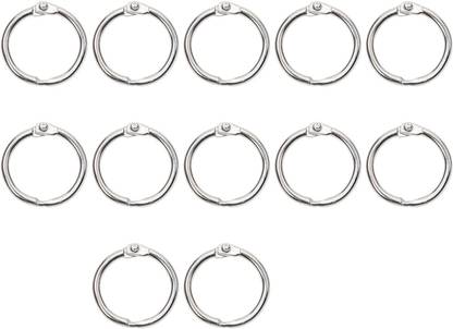 FRKB 19mm Binder Ring ,Card Ring, Index Cards Notebook Rings Stainless Steel 12 Pcs Manual Ring Binder