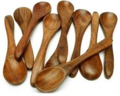 MFS Craft World Handicrafts Wooden Masala Spoon for Small Containers, Handmade Wooden Wooden Table Spoon Set