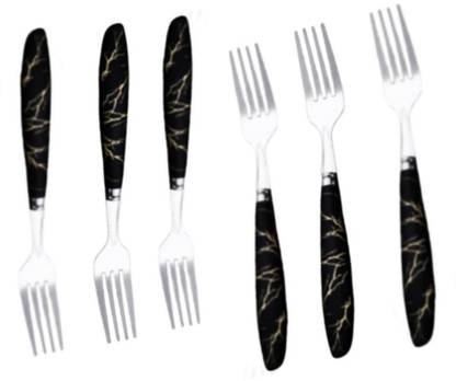 Quity CERAMIC FORK001 Silver, Ceramic Dessert Spoon Set