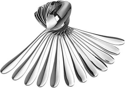 Convay Set of 12 tea spoon Disposable Stainless Steel Ice Tea Spoon Set  (Pack of 12)