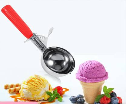 Nexshop ™Fruit Ice Cream Scoop Cookie Scoop Ladle Handle Food Portioner Cutter Scoop Stainless Steel Ice-cream Spoon