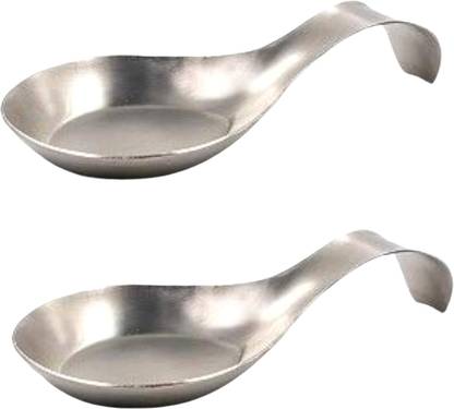 Dynore Set of 2 Stainless Steel Single spoon rest Stainless Steel Serving Spoon Set