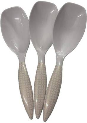 Evaware International Melamine Floral Design Cutlery Spoon to Enhance Your Tableware Melamine Serving Spoon Set
