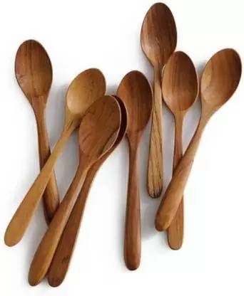 Ruby Perl Non Chemical , No Artificial Polish ,Masala Spoon Wooden Ice Tea Spoon, Olive Spoon, Soup Spoon, Sugar Spoon, Tea Spoon Set