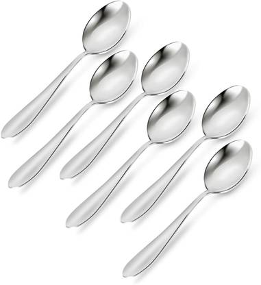 Kishco Classic Plain Stainless Steel Dessert Spoon Set