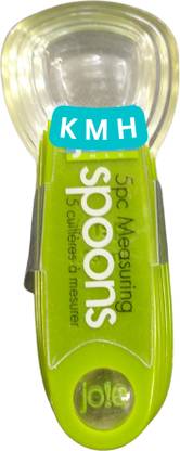 KMH Green Square Measuring Spoons 5 Pc Set Plastic Measuring Spoon Set