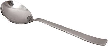 INDIAN ART VILLA Matt Finsh Premium Quality Stainless Steel Serving Soup Spoon Cutlery, 1 Pieces Steel Serving Spoon