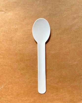 Qudrat Natural Fibre Disposable Spoons | Sustainable for Lunch, Dinner, Party, Wedding| Disposable Bamboo Serving Spoon Set