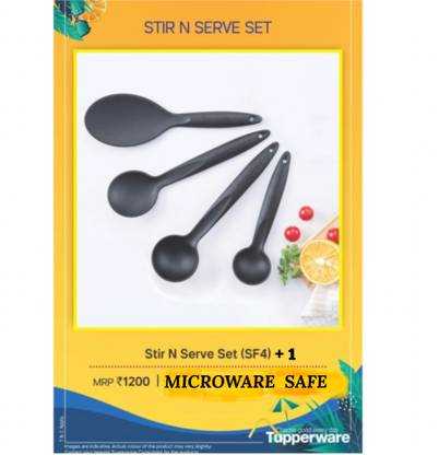 TUPPERWARE serving spoons set pack of(5)microwave safe Polypropylene, Plastic Table Spoon, Serving Spoon Set
