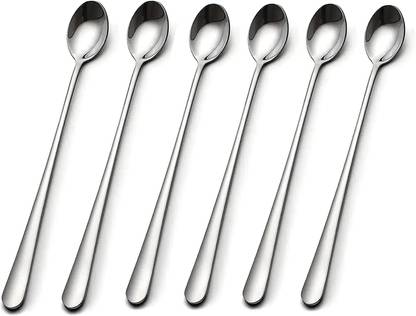 Convay set 6 Long Handle Spoons Disposable Stainless Steel Ice-cream Spoon Set