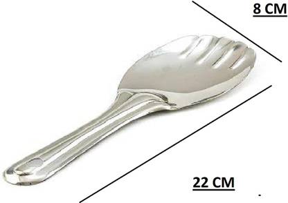 rushabh collections Stainless Steel Rice Serving Spoon, Rice Panja, Rice Server,Rice spoon Steel Serving Spoon