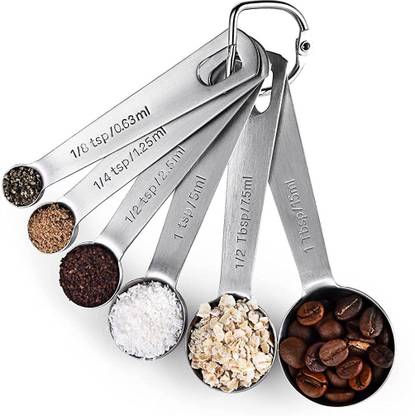 SUPVOX Eastern Eagle Stainless Steel Measuring Spoons Set of 6 Piece Stainless Steel Measuring Spoon Set