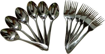 RajCutlery Stainless Steel Premium Spoon and Fork Stainless Steel Table Spoon Set