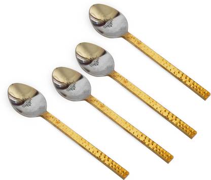 INDIAN ART VILLA Brass Dessert Spoon Set