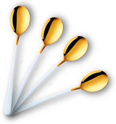 Leeonz Long Handle Spoons for Stirring Gold Espresso Spoons Stainless Steel Ice-cream Spoon Set