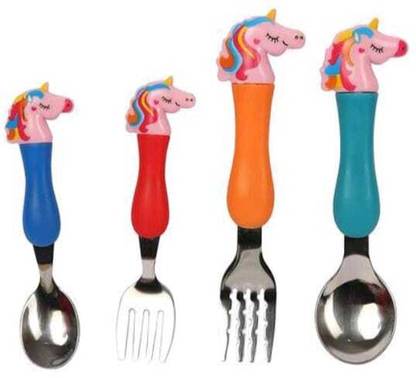 KSV Firefly Unicorn Spoon & Fork Set for Babies Include Forks,Spoons ,Cutlery Set Stainless Steel Table Spoon Set