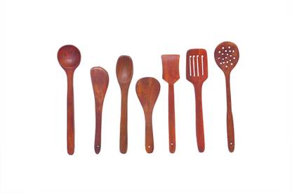 APEX ARTS Wooden Non-Stick Serving Spoon Wooden Serving Spoon Set
