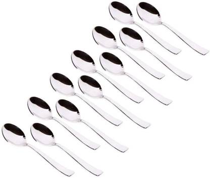 Parage 12 Piece Tea Spoon Set for Tea, Coffee, Sugar, Condiments & Spices, 14.5cm Long, Stainless Steel Table Spoon, Tea Spoon, Coffee Spoon, Sugar Spoon, Ice Tea Spoon Set