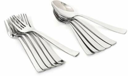 VIJAY EXPORT Stainless Steel Table Spoon Set of 6 and fork set of 6 ...