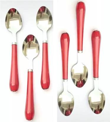Sbplus Disposable Stainless Steel, Plastic Table Spoon Set